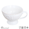 Рельефные слова или логотип Footed Antique Stoneware Soup Mug